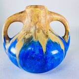 Vase Boule Gilbert Méténier bleu Gannat