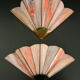 Pair of vintage pearl wall lamps 1970