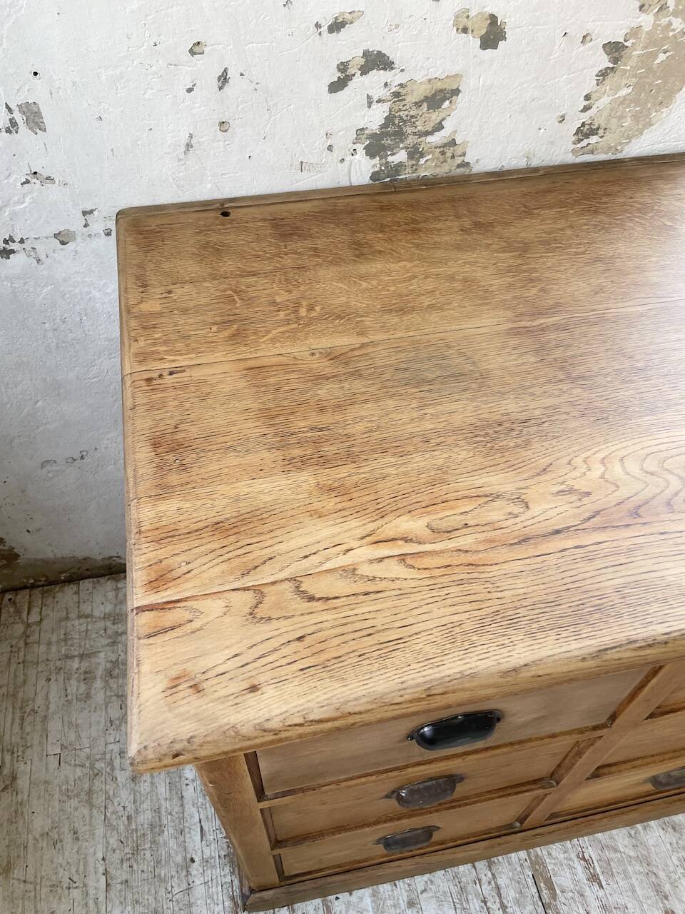 XXL solid oak counter sideboard
