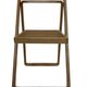 Ensemble vintage de 4 chaises pliantes, design en sangle et bois, années 1970