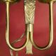 Pair of gilt brass wall lights in Empire style, Egyptian revival – 1940s-50s