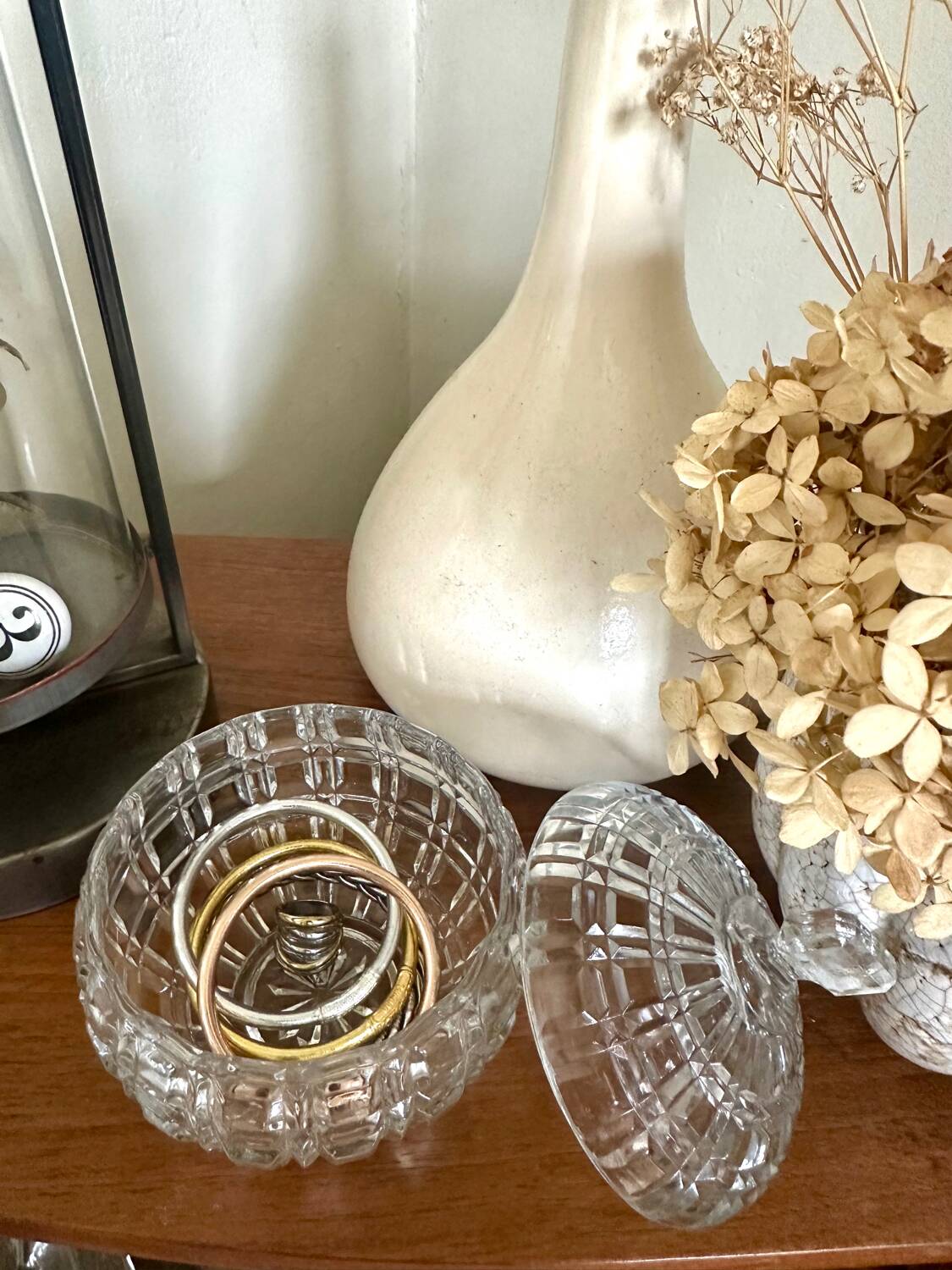 Former Portieux crystal sugar bowl