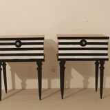 Pair of bedside table restyled swing door year 60