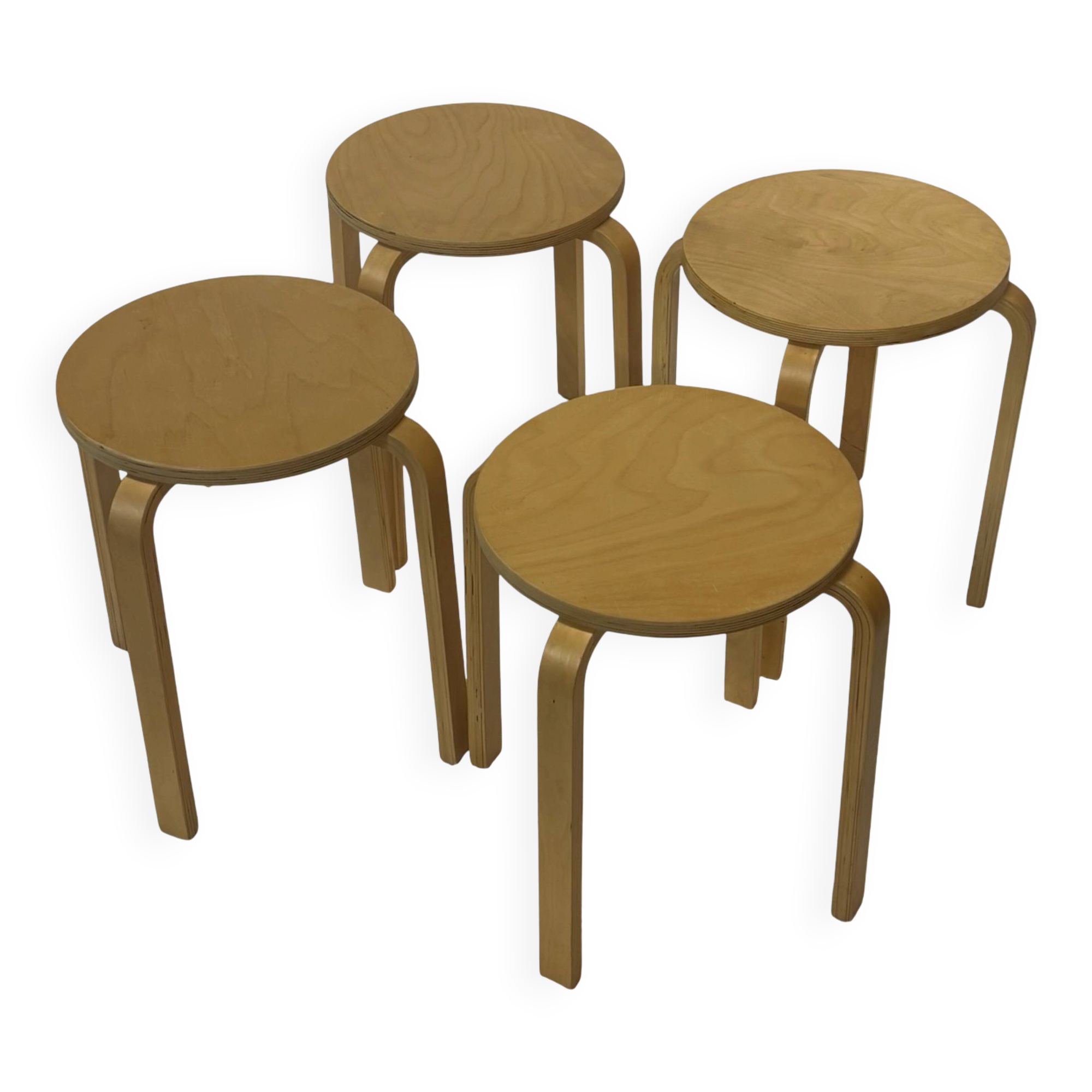 Set of 4 Ikea Frosta stools- vintage stools in Aalto for Artek style