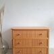 Commode en rotin vintage