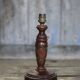Wood lamp, wooden and vintage copper lamp base, table lamp.