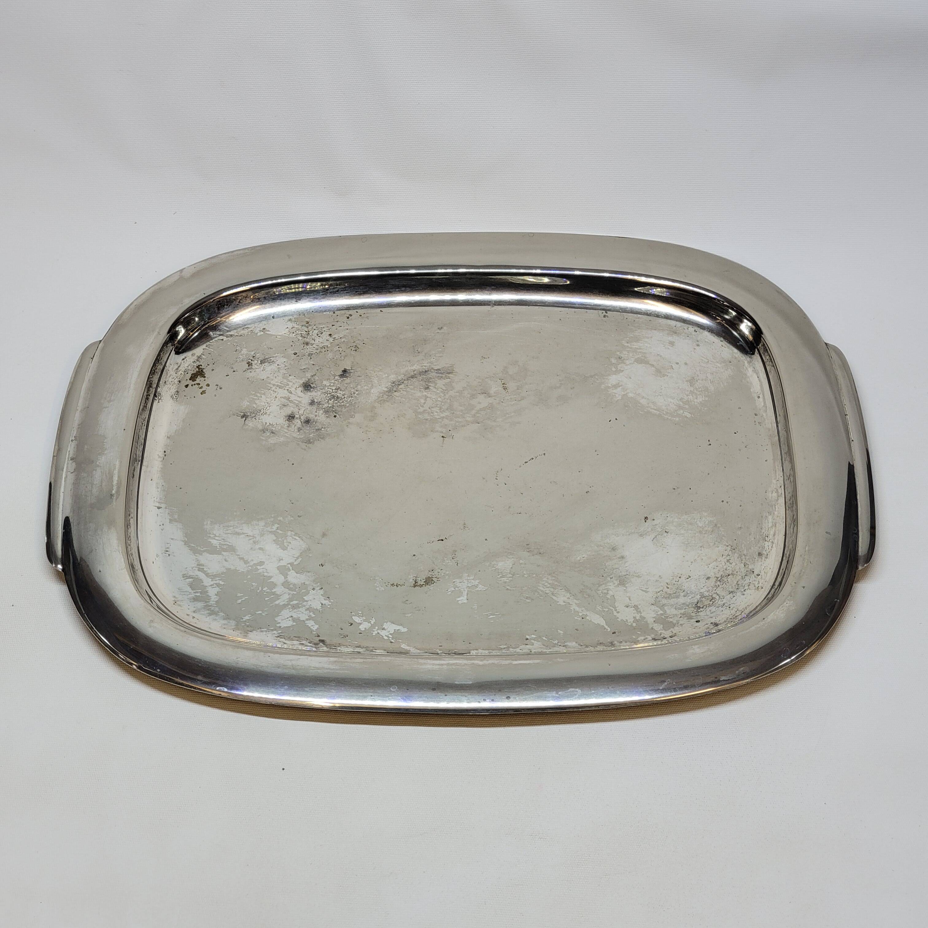 Prata Wolff Vintage Silver Metal Tray
