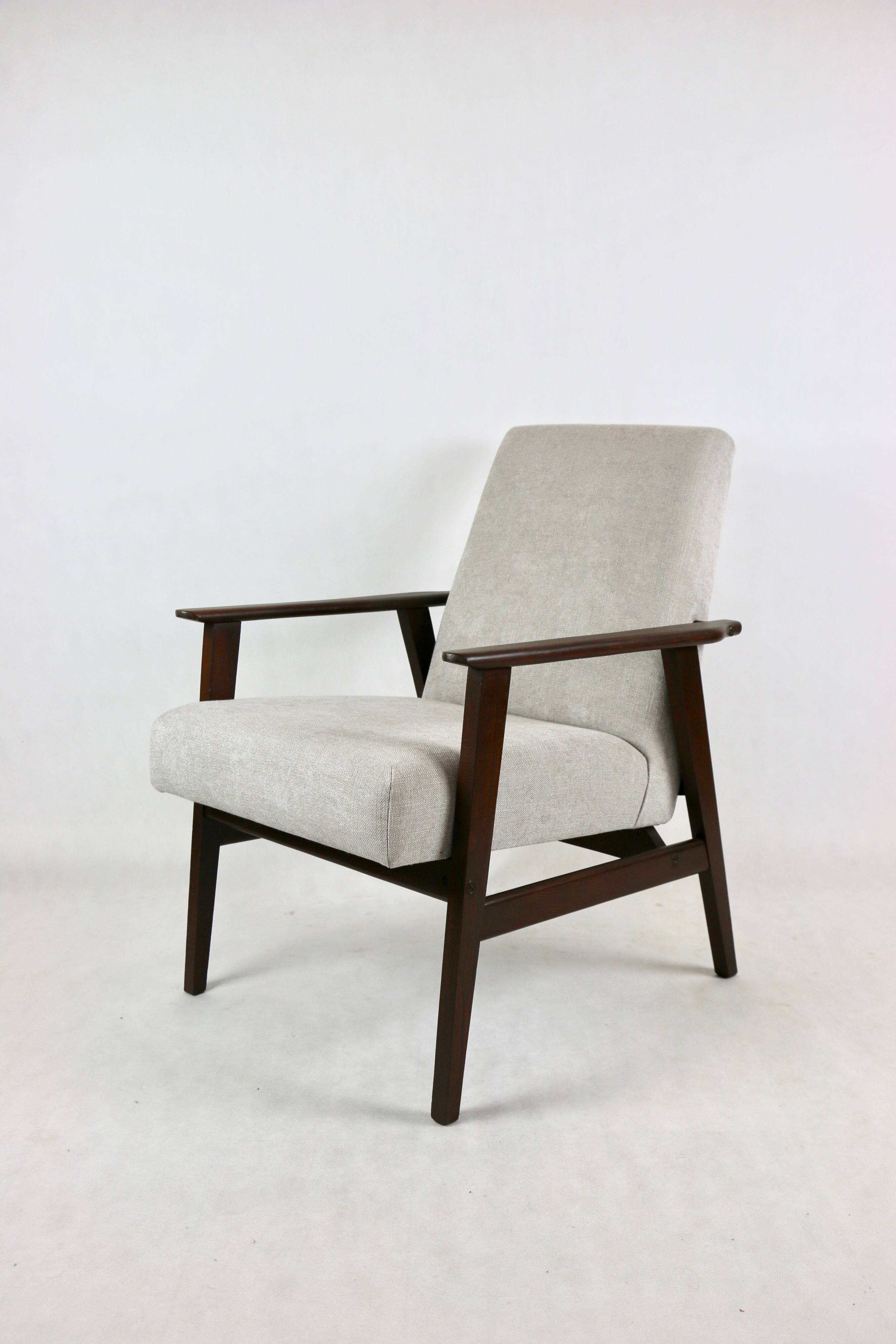 Fauteuil vintage Fox gris clair, années 1970