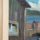 Mid Century Swedish Oil on Panel – “Boats in Port” by Eskil Skans