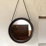 Vintage Scandinavian round wall mirror