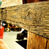 Indus mirror made of recycled solid exotic woods
