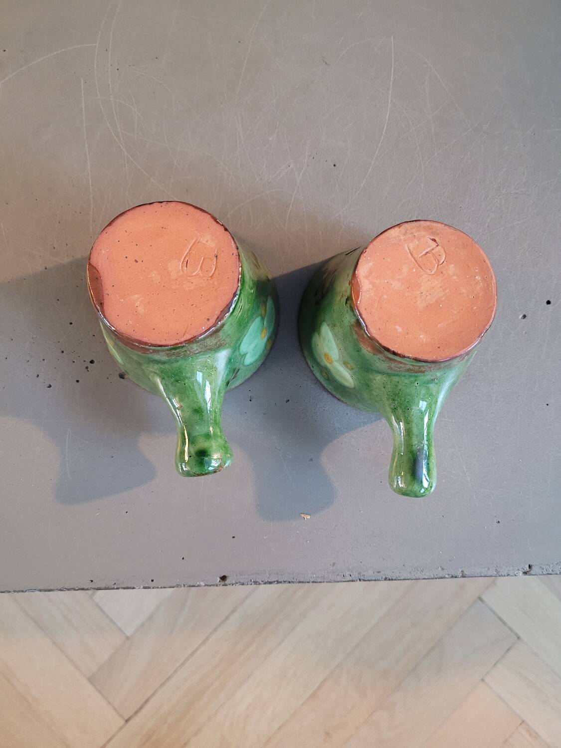 Pair of ceramic coffee cups