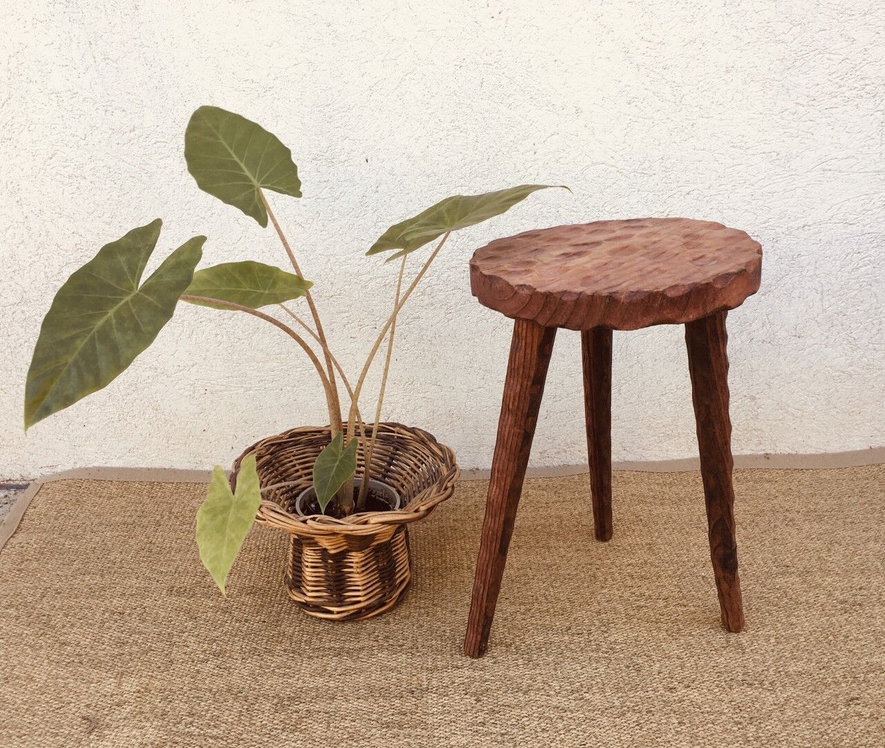 Exotic wood stool tripod