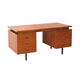 Bureau vintage en teck avec 6 tiroirs fabriqué dans les années 60