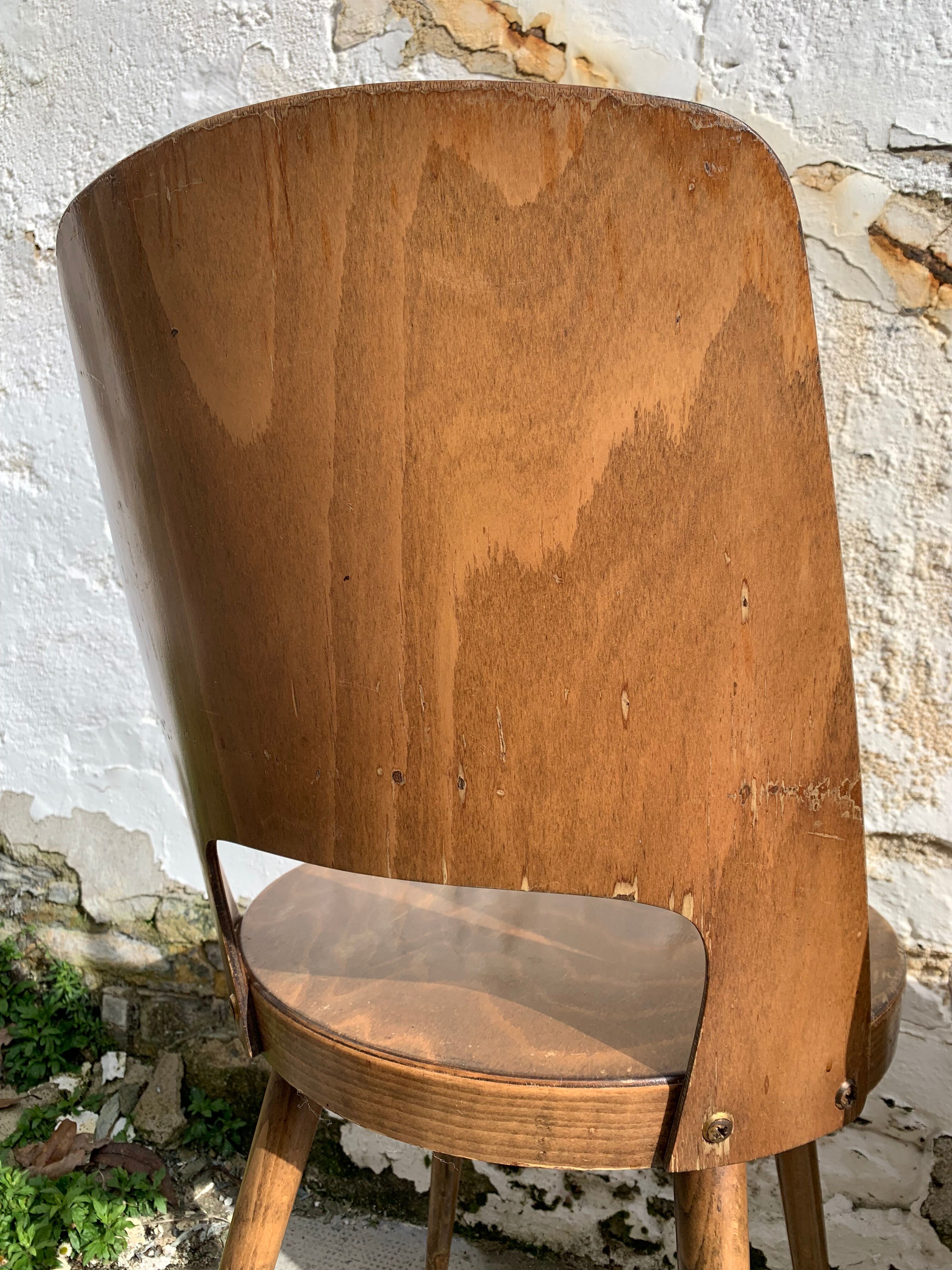 Ensemble de 4 chaises de bistrot baumann