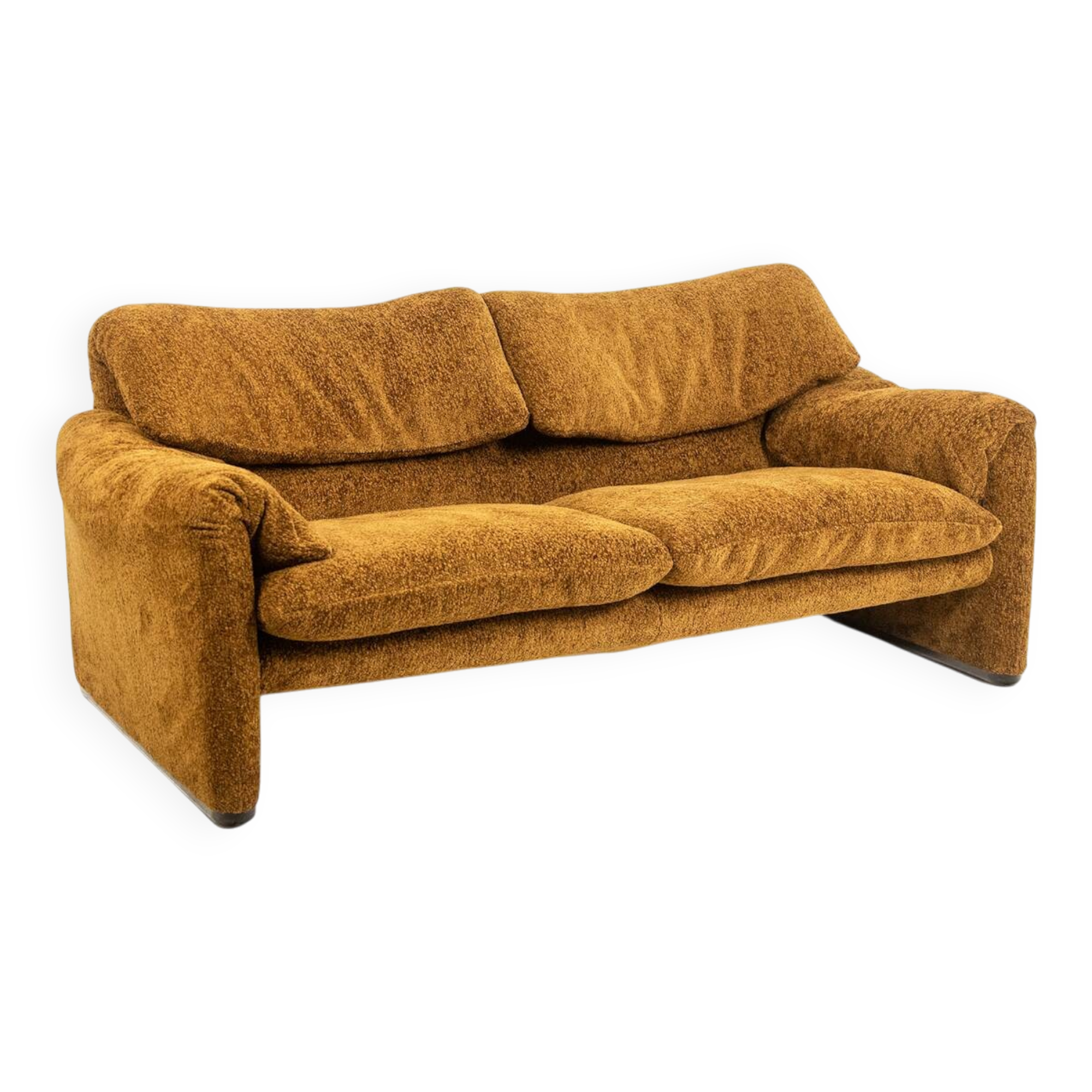Vico Magistretti. 2-seater sofa, “Maralunga” model. 1970s.