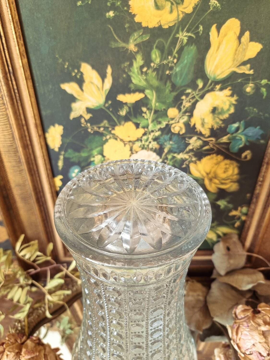 Large vintage glass vase