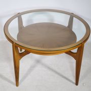Mid-Century Coffee Table Walnut and Glass by Wilhelm Renz, 1960s