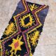 Tapis de couloir Boucherouite vintage tissé à la main, Maroc