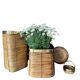 Rattan & Brass Planter | Italy 1970s