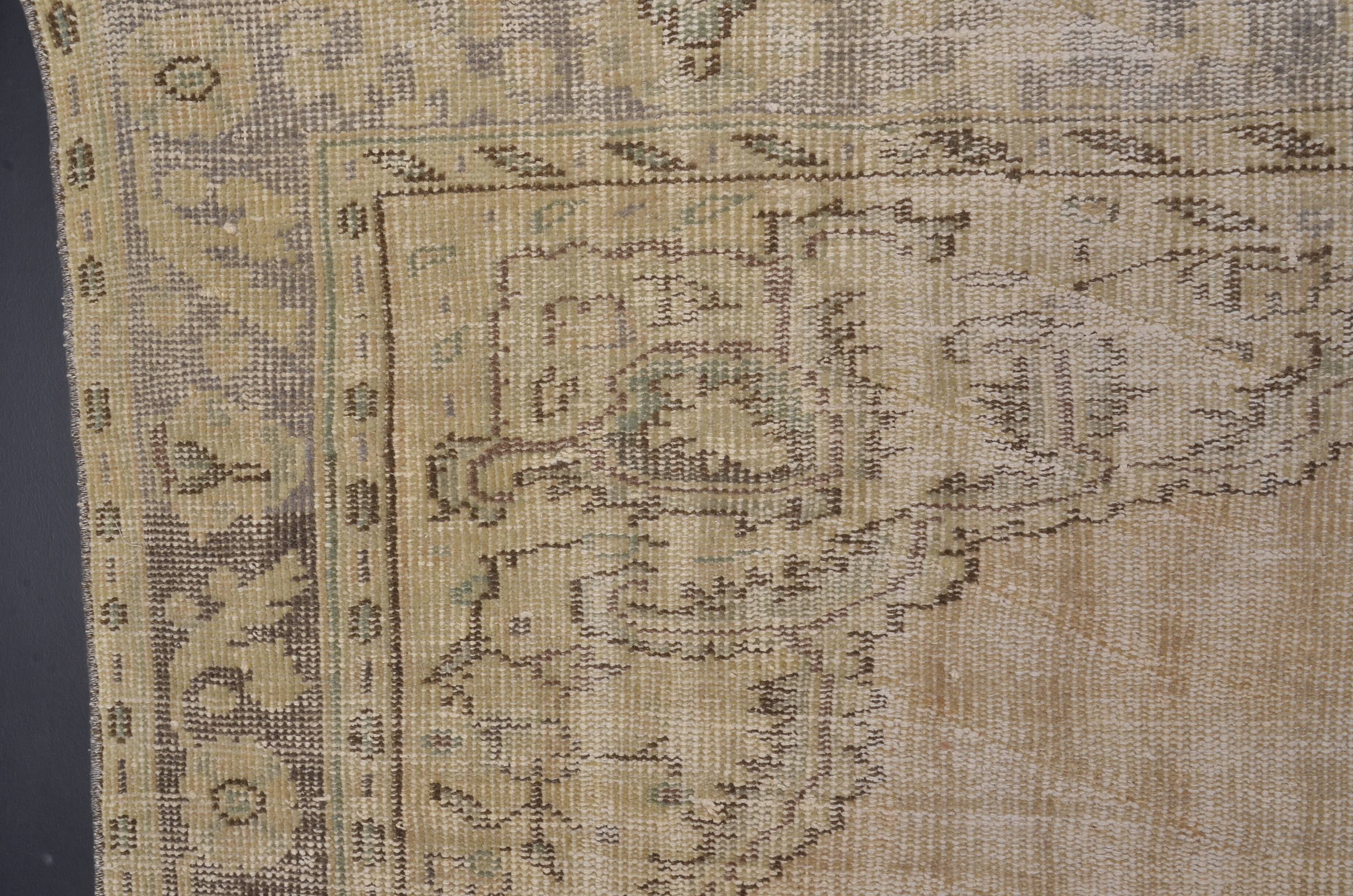 Beige Vintage Turkish Floral Rug sku 1261