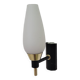 Vintage Arlus wall light in opaline and brass 1950s