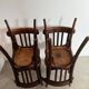 Set of 4 old vintage 50s bentwood bistro chairs