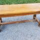 Table de ferme en hêtre et chêne 1 tiroir en ceinture 200cm
