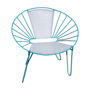 Fauteuil vintage relax en métal
