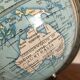 World globe in vintage sheet metal of English origin