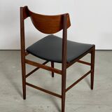Skulptural Teak Beside Chair Denmark 50s