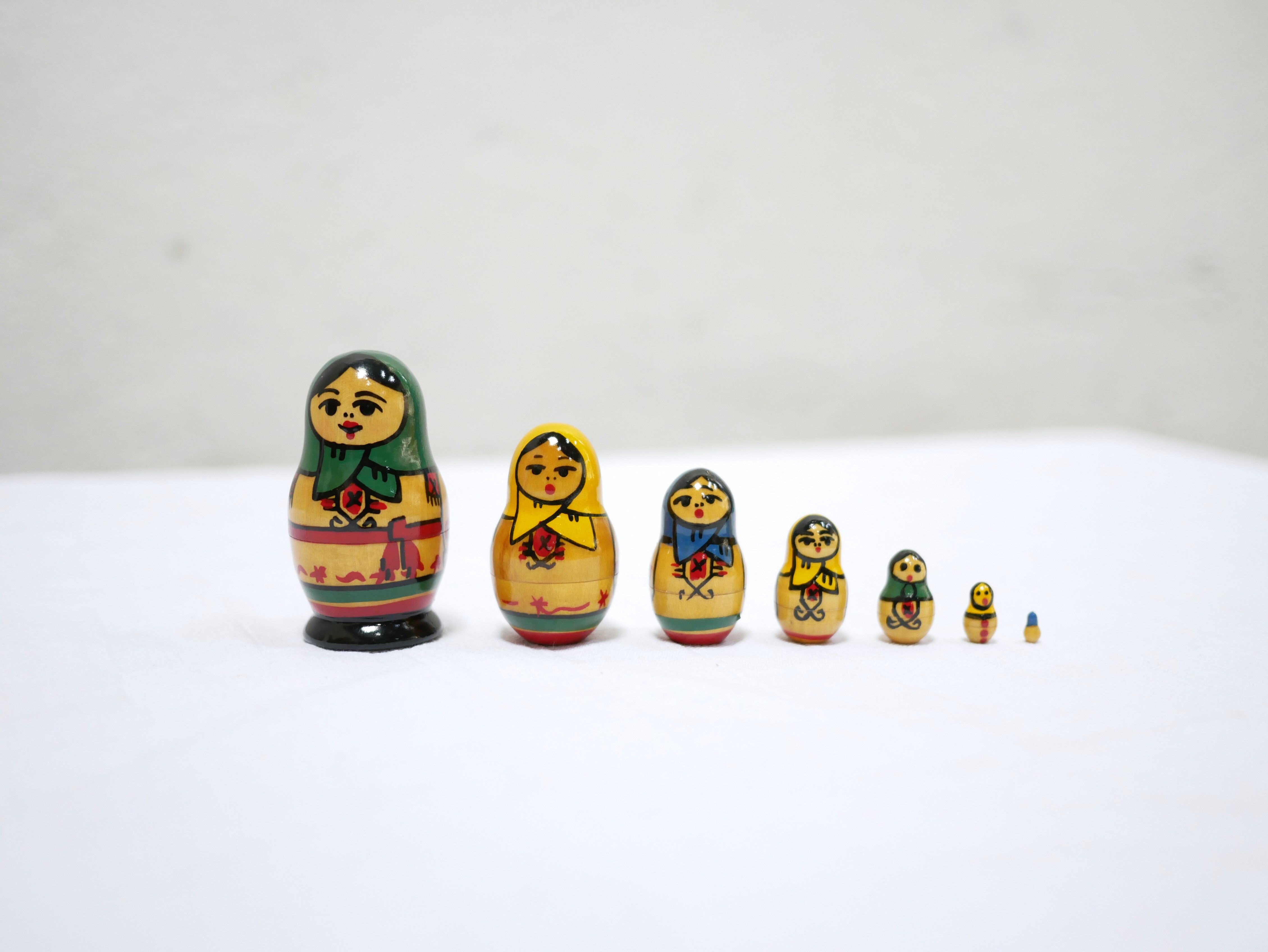 Vintage Russian Matryoshka wooden dolls