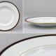 45-piece table service in Limoges porcelain by Chastagner, blue and gold.