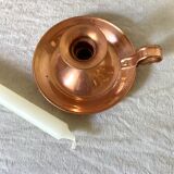 Lecellier Villedieu copper thumbscrew candle holder