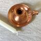 Lecellier Villedieu copper thumbscrew candle holder