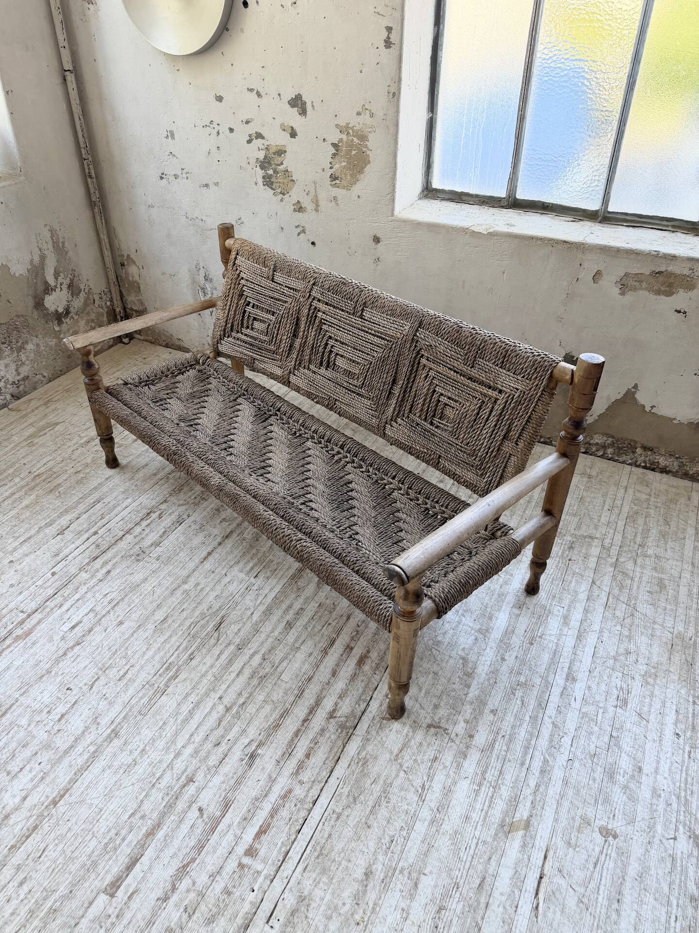 Audoux and Minet cord bench