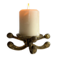 Vintage brutalist bronze candlestick