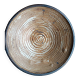 Large spiral stoneware bowl signed Jacky Colleville
