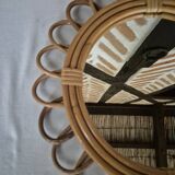 Vintage rattan mirror