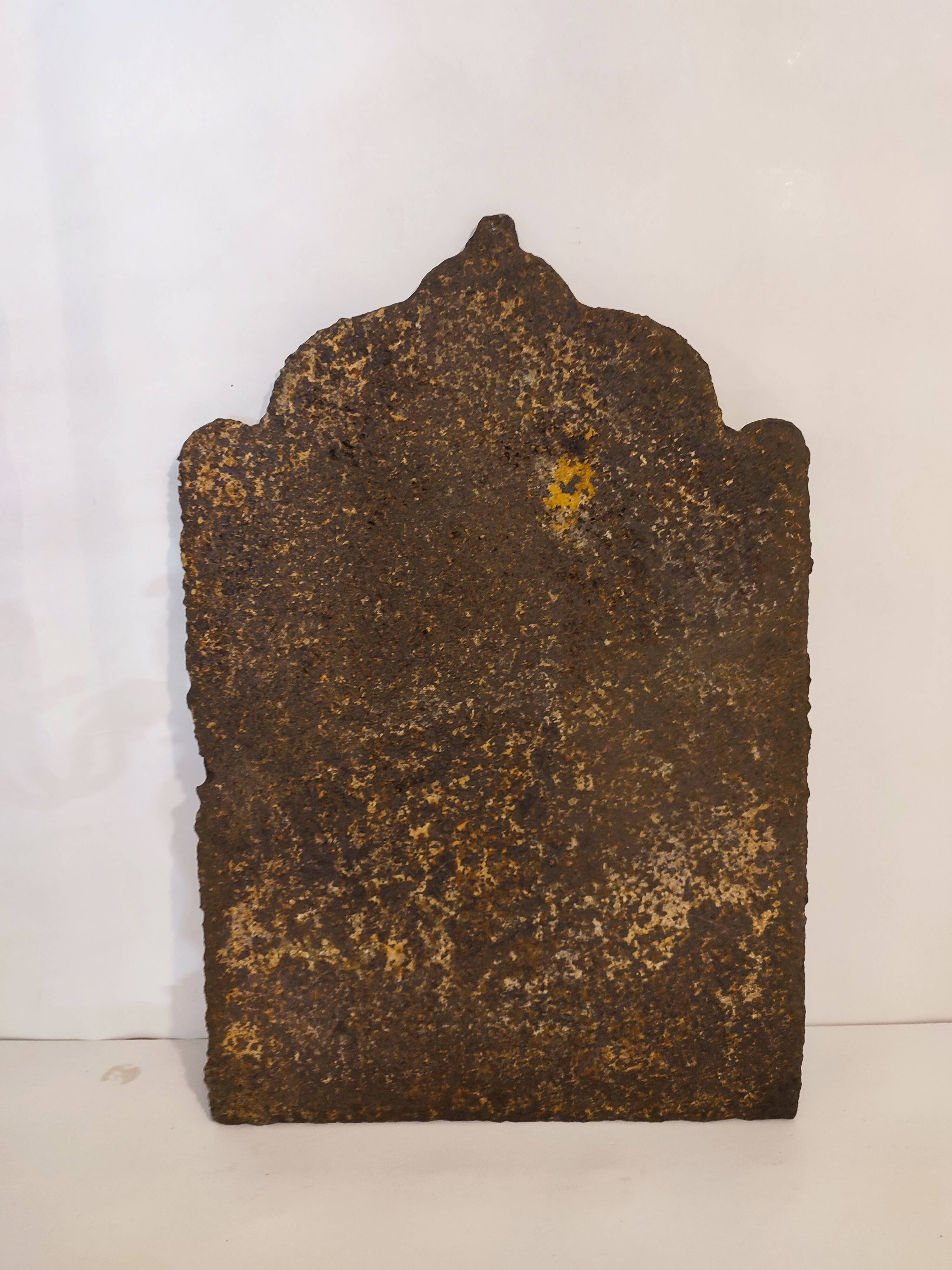 Louis XIV style fireplace plate, cast iron XVII XVIII