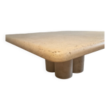 Square Travertine Coffee Table by Mario Bellini for Cassina
