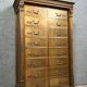 Notary cabinet with drawers in solid walnut, Napoleon III period, circa 1850
