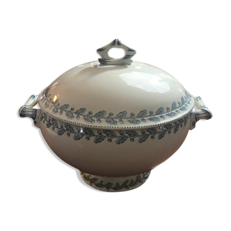 Soupière in Fer Land Sarreguemines early 20th century