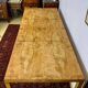 Living room table, dining room table in Ash burl, 2 extension leaves for 10/12 people