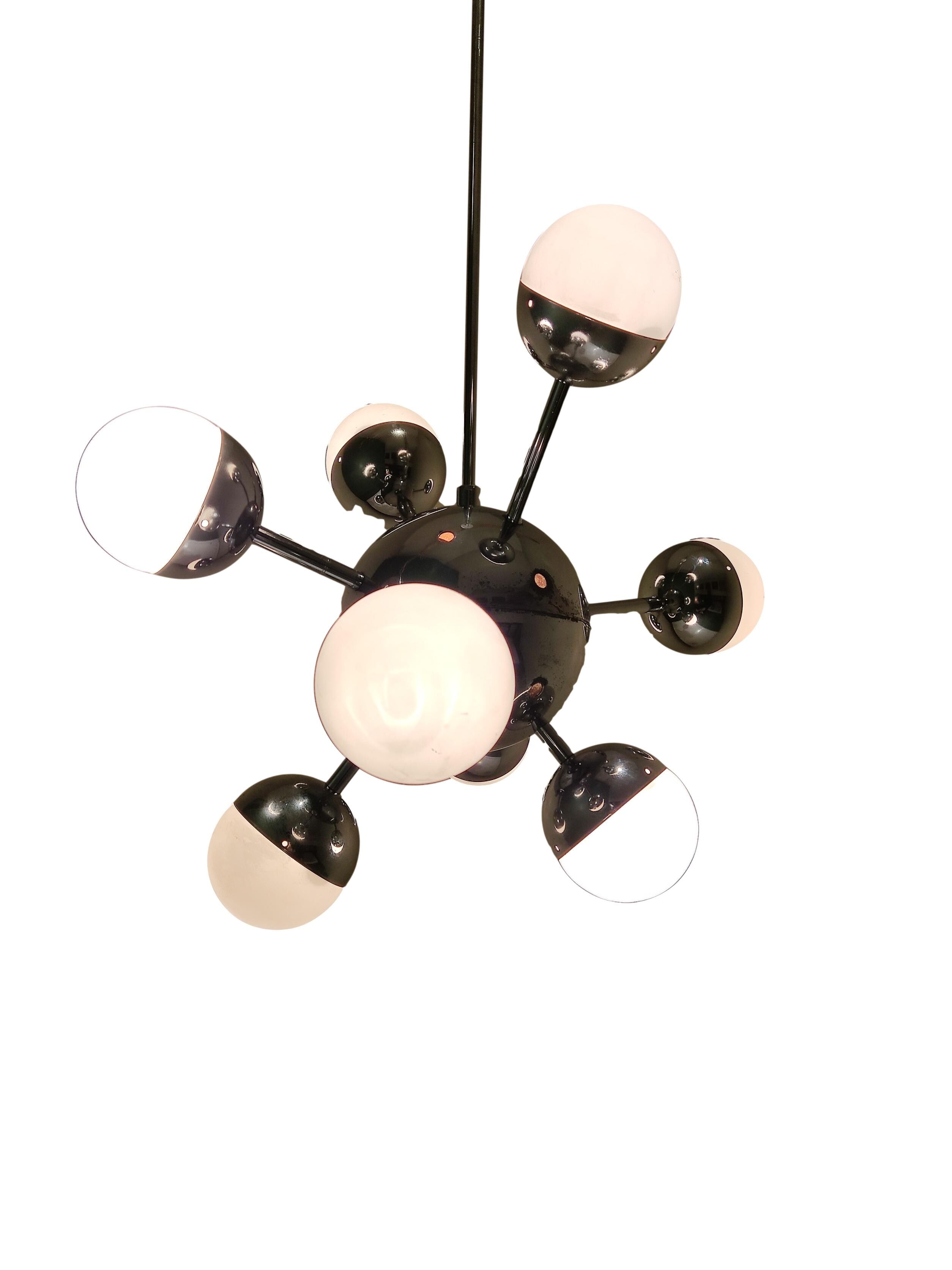 Sputnik chrome chandelier, 1960