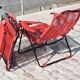 Pair of folding lounge chairs scoubidou vintage 60s