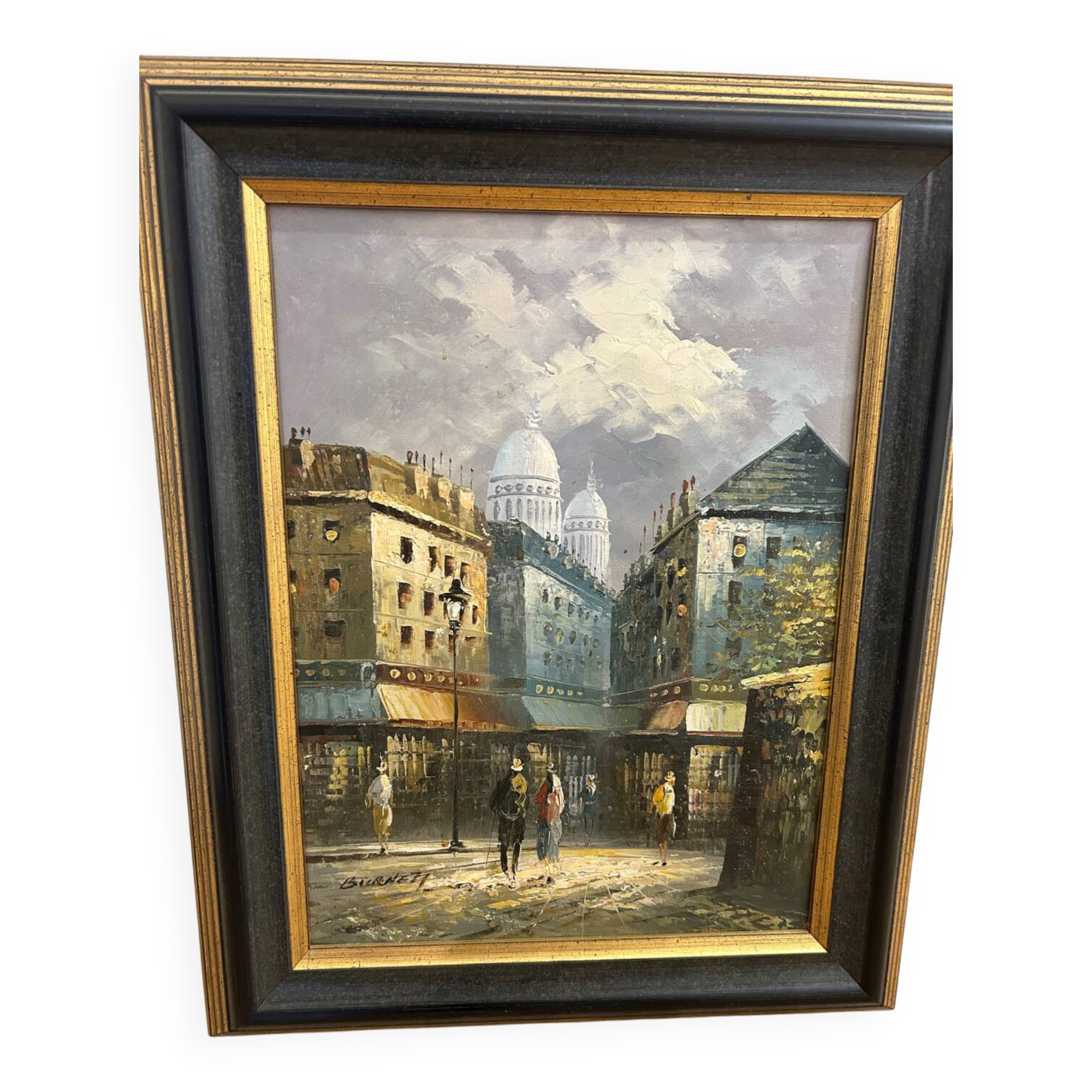 Oil on canvas signed Burnett, Paris