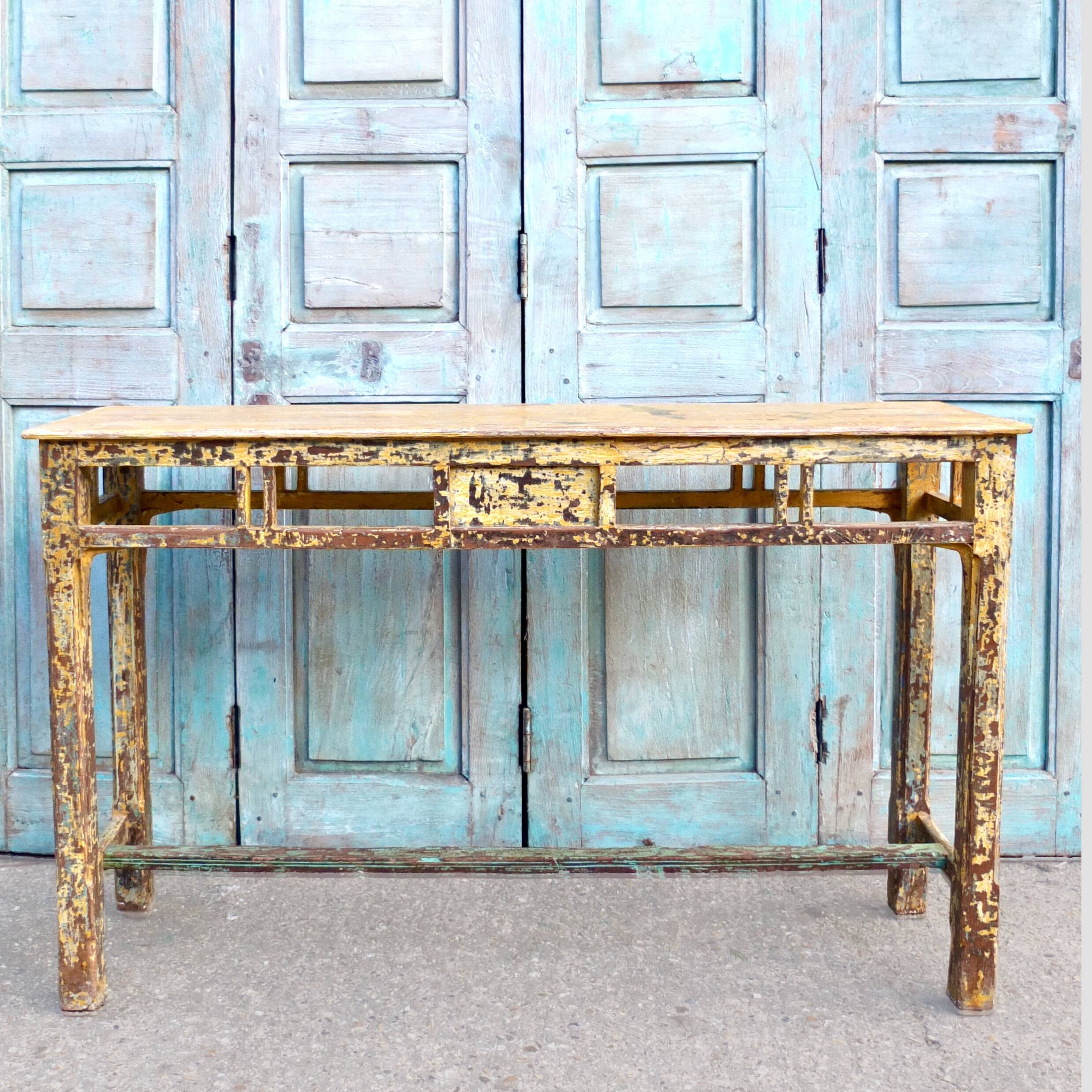 Vintage Rustic Indian Console Table