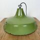 Industrial Italian Green Enamel Factory Pendant Lamp, 1960s