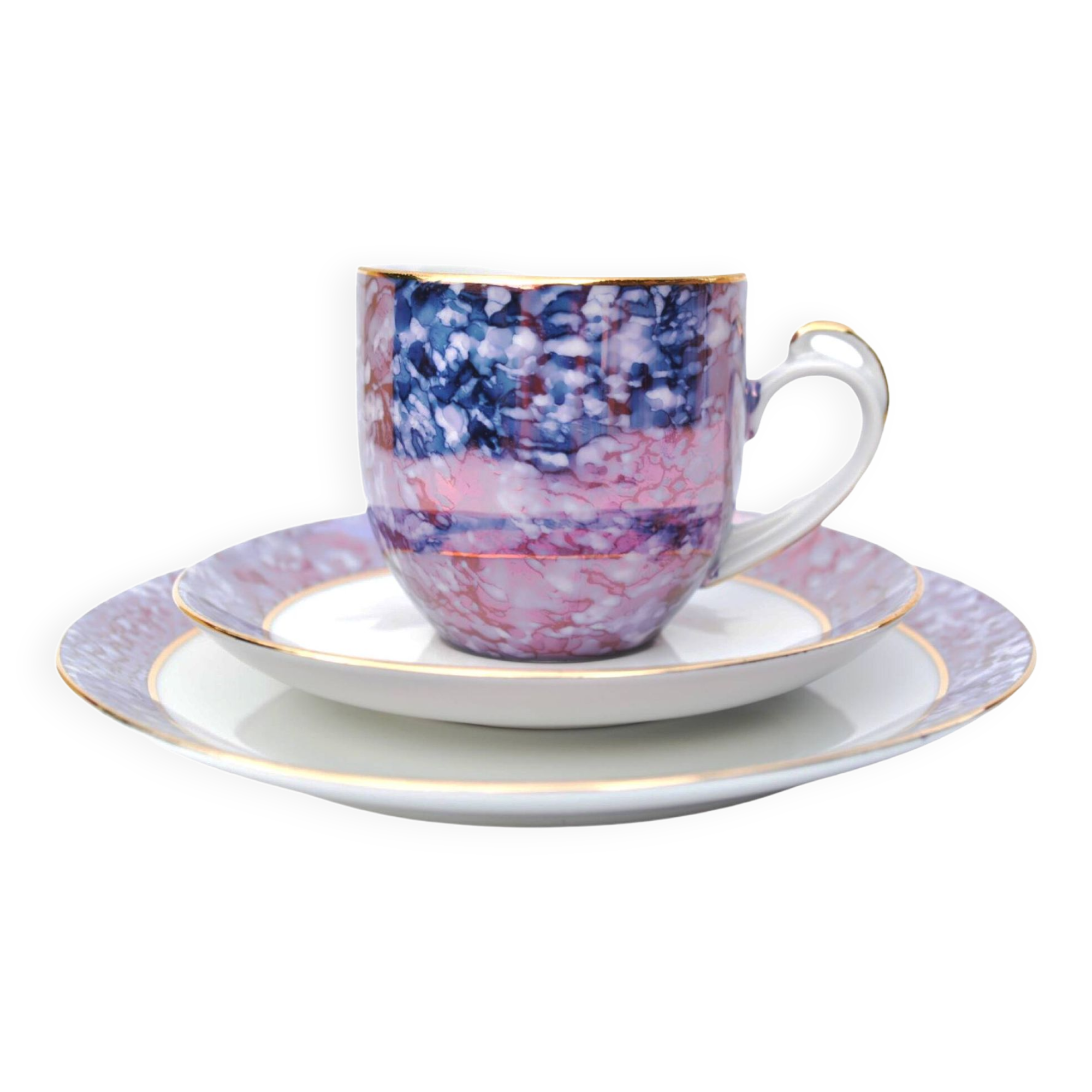 Marble breakfast set, Victoria Czechoslovakia, 1980s.